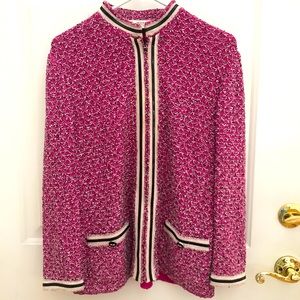 12 St.John  collection tweed zip jacket